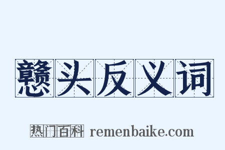 戆头反义词是什么意思的图片